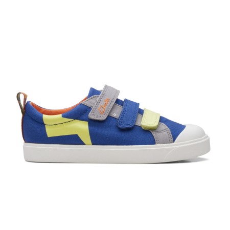 Παιδικό πάνινο Clarks City Vibe Kid Bright Blue μπλε